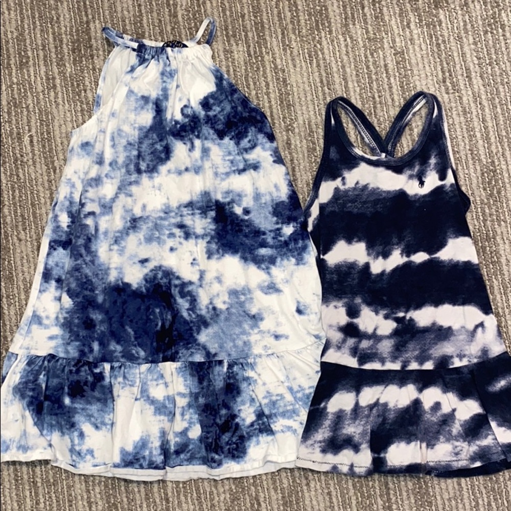 Ralph Lauren tie dye dresses and tee- size 3T, 6